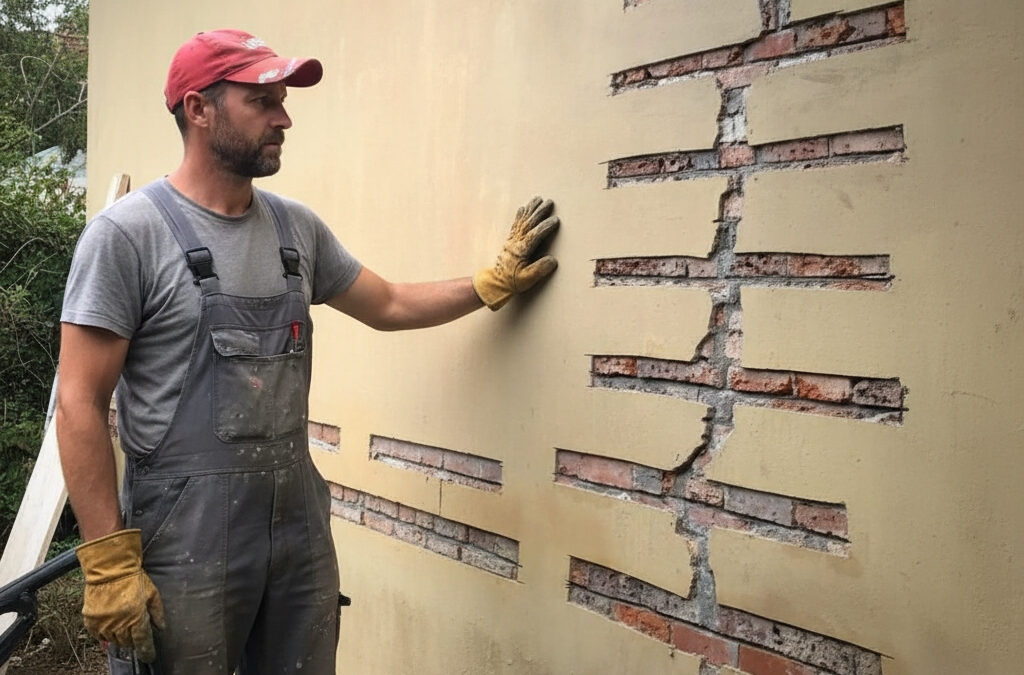 Large Wall Crack Repairs Perth | Wall Stitching, Replastering and Permanent Crack Repairs